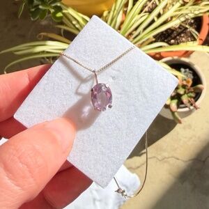Lavender Amethyst Sterling Silver neckless